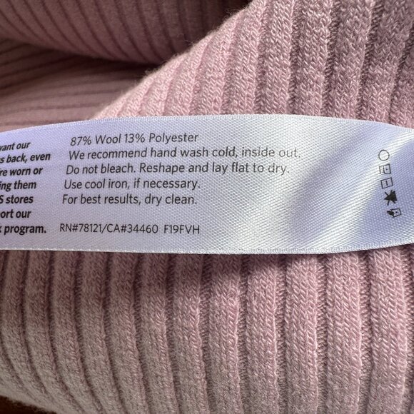 EUC Eileen Fisher Lavender Funnel Neck Long Sleeve Sweater in Women's Medium - Picture 7 of 7